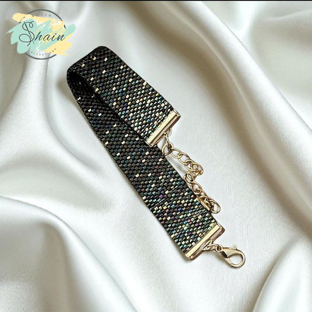 دستبند کهکشان دستساز زنانه با منجقهای میوکی ژاپن و استیل ضد حساسیت از برند شاین گالری