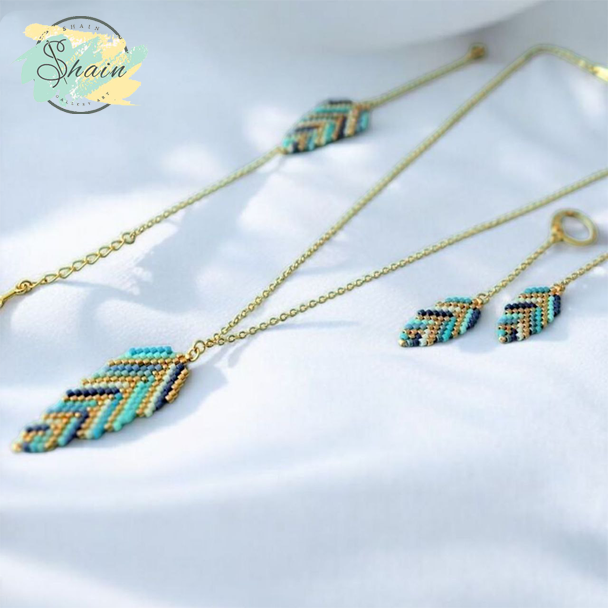 «عکس سرویس دستساز میوکی طرح برگ 3024 با کیفیت بالا، طراحی شیک، مناسب هدیه، ست شکیل برای استفاده روزانه و مجالس.»