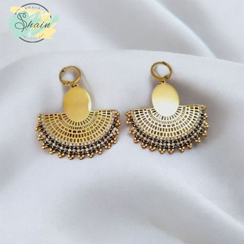 گوشواره میوکی طرح مصری با منجوقهای ژاپنی اصل، ظریف و زیبا، مناسب هدیه و استایل روزمره.