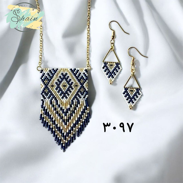 نیمست میوکی طرح آبشار دستساز با منجوقهای ژاپنی و اتصالات ضد حساسیت مناسب استایل مجلسی و روزمره از برند شاین گالری