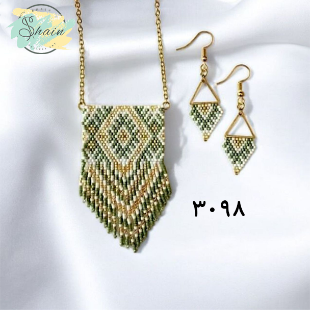 نیمست زنانه طرح آبشار با مهرههای میوکی ژاپنی و ساخت دست هنرمندانه مناسب هدیه و استفاده روزانه از شاین گالری