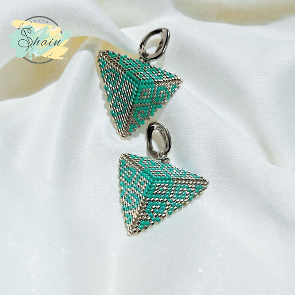 گوشواره دستساز میوکی طرح آوینا شاین گالری با رنگبندی زیبا و ساخت هنری ویژه بانوان شیکپوش